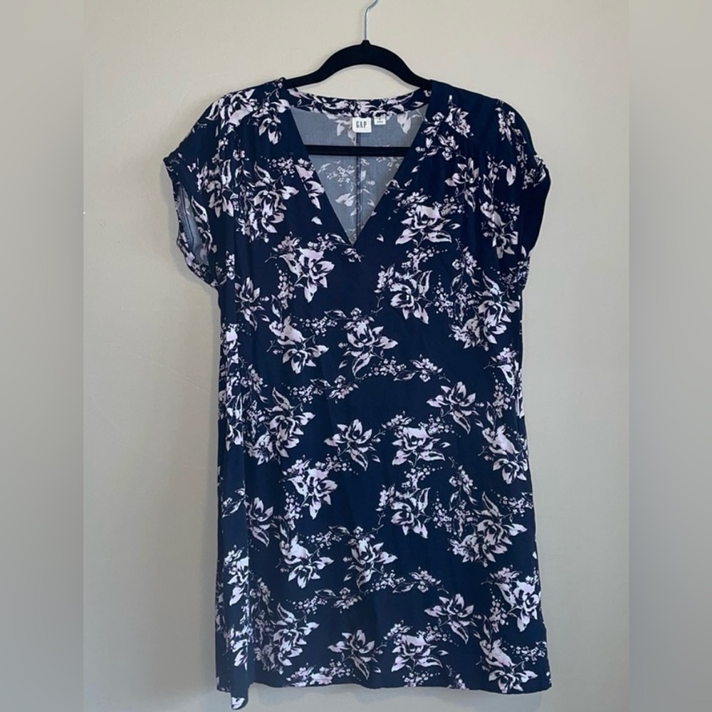 GAP Navy and Pink Dolman Sleeve Dress, Size XXL